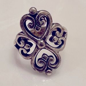 James Avery Adorned Hearts Ring 9 1/2